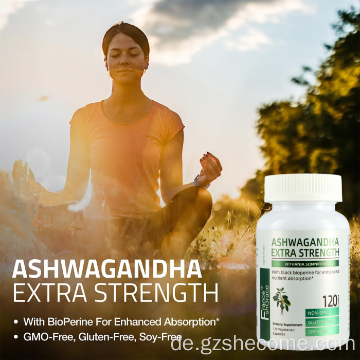 Bio -Ashwagandha zusätzliche Stärke 120 Kapseln